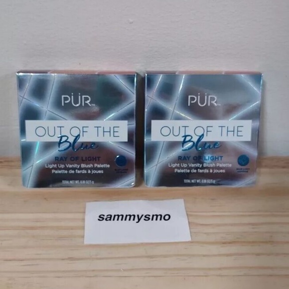 Pur Out Of The Blue Ray of Light Light Up Vanity Blush Palette x2 - Picture 1 of 4